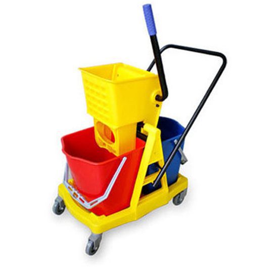 WRINGER TROLLEY – 2 Bucket with Plastic Frame