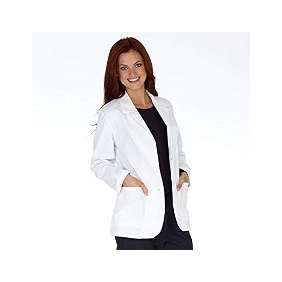 LAB COAT ZIPPER CLOSURE FULL SLEEVE FEMALE