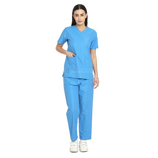 SCRUB SUIT FAUX WRAP FEMALE
