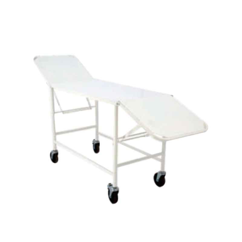 Stretcher on Trolley-All S.S. with built-in backrest