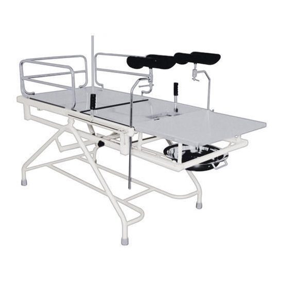 Labour Table Telescopic Fixed height SS