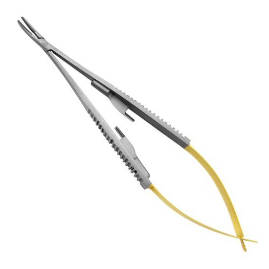 Needle Holder( Castroviejo ) 6,0 T.C. Gold Handle