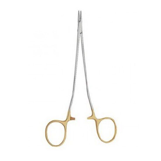 Needle Holder Vascular 8 inch T.C. Gold Handle