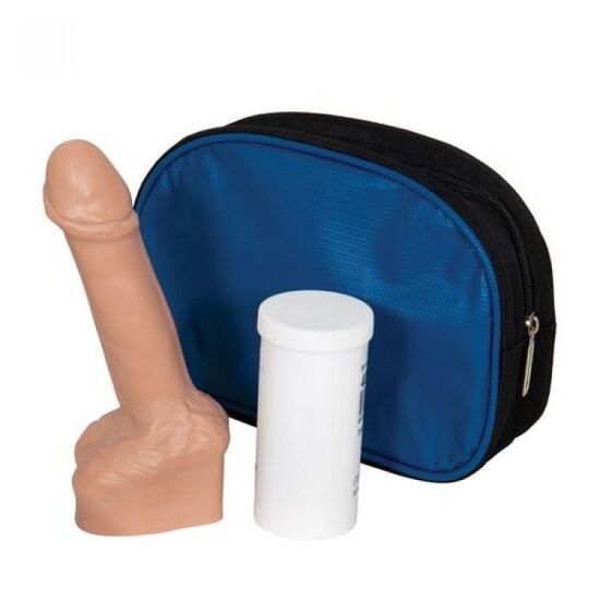 Condom training model, white skin tone