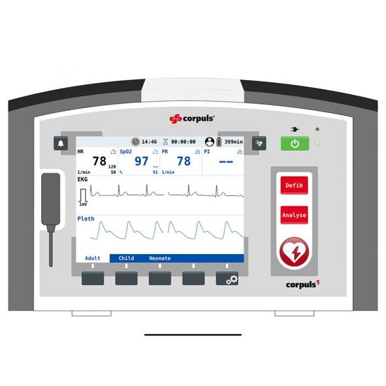 Corpuls1 Patient Monitor Screen Simulation for REALITi 360