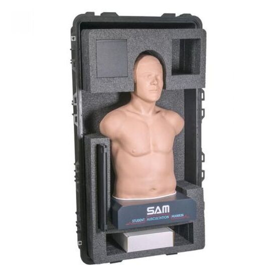 SAM Student Auscultation Manikin Carry Case with wheels and handle