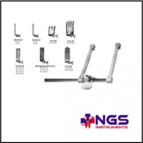 Scoville Hamilaminectomy Retractor Without Hinge Complete Set