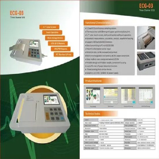 3 Channel Ecg Machine