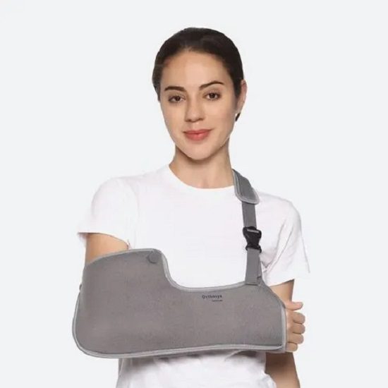 Polyester Beige Arm Sling Pouch For Used To Support Arm