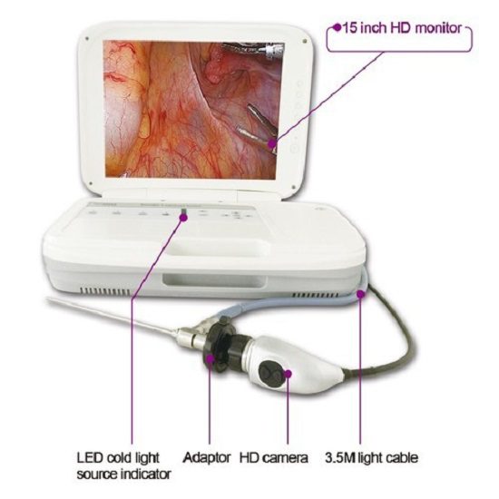 HD Endoscope Camera with HD Monitor and Light Source