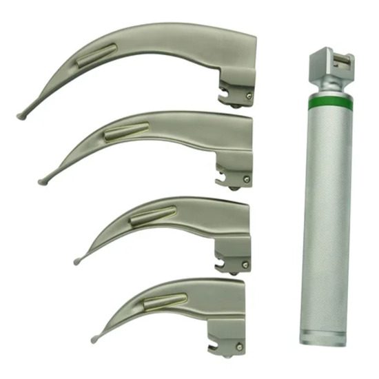 Laryngoscope Set with 4 Blades Macintosh(LED Light) Adult