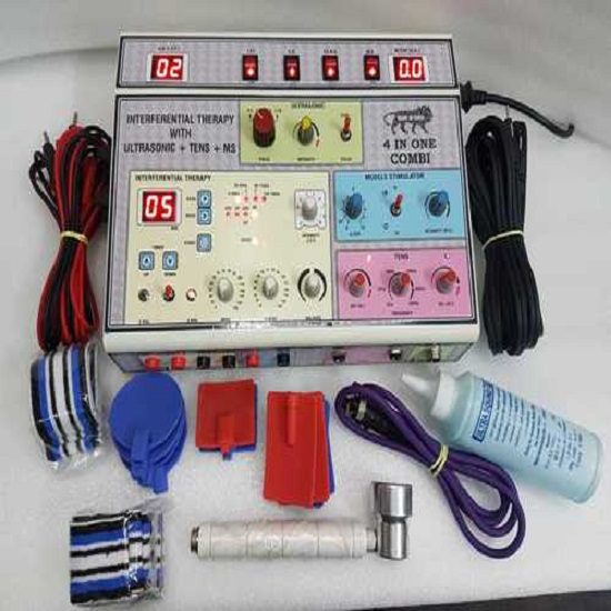 Interferential Therapy With Ultrasonic + MS +tens ( 4 in 1 combo)